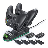 Suporte Carregador Xbox Serie  S X One S X Led E 2 Baterias