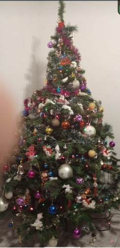 Árbol De Navidad Rocig Pino Extra Lujo 1.50m + 30 Adornos 