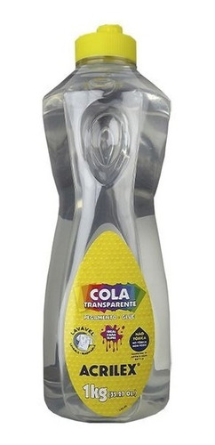 Cola Transparente 1 Kg Acrilex - Ideal Para Slime