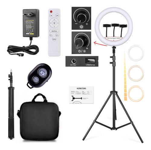 Aro Anel Ring Light Led Iluminador Highligt Profissional Kit