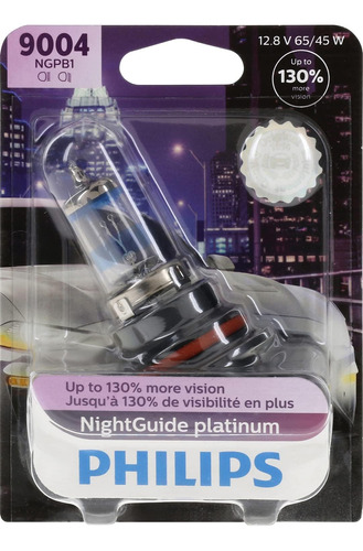 9004 Nightguide Platinum - Bombilla Para Faros Delanteros, P