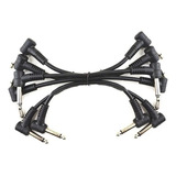 6 Pack Patch Cable Pedales - 20 Cm - Stock Color Negro