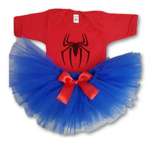 Set De Disfraz Tutú De Araña Super Heroe Para Bebé