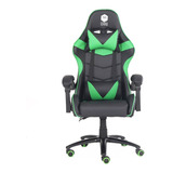 Silla Gamer Kanji Dooku Kj-463t-bg Butaca 180 Negra Y Verde