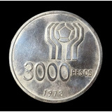 Moneda Argentina 3000 Pesos, 1978 Plata 0.900 Km# 80 - 797