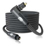 Cable Óptico Emk, A 90°, Toslink A Toslink, 10 Metros, Negro