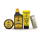 Kit Box Danger| Shampoo-beard Balm-pomada-peine| Barba Forte