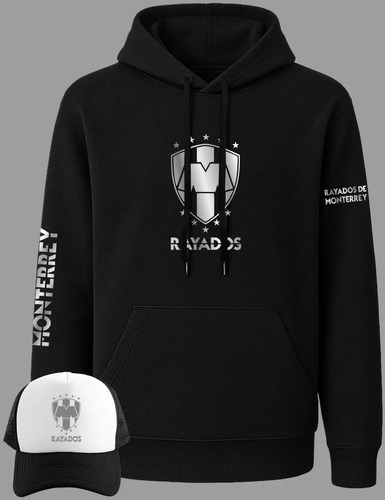 Pack Sudadera Y Gorra Diseño Reflejante Rayados De Monterrey