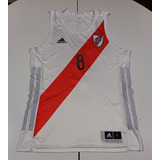 Camiseta Básquet River 2022 Blanca #8, Talle L