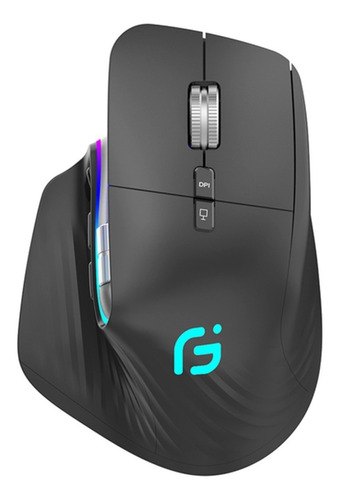 Zienstar Mouse Rgb Ergonómico Bluetooth Y Inalámbrico Usb