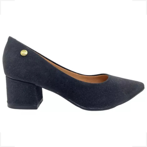 Sapato Scarpin Feminino Vizzano Salto Baixo Grosso Gliter