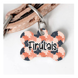 Placa De Identificacion Personalizada Perro Floral Boho 10