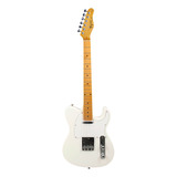 Guitarra Eléctrica Tagima Tw Series Tw-55 De Tilo Pearl White Con Diapasón De Arce