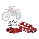 Pedaleira Crf 230 F Crf230f De Aço Lift Vermelha + Pino Mola