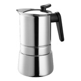 Cafetera Italiana 4 Pocillos Pedrini Moka Steel Acero Inox V