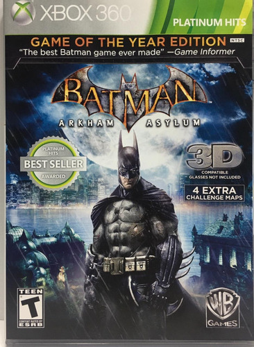 Juego Físico Xbox 360 Batman Arkham Asylum Como Nuevo 