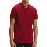 Playera Polo Tommy Hilfiger Tipped 2054 Hombre Wh