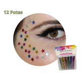 12 Potes Estrelinha Carnaval Unhas Maquiagens Blocos Ruas 