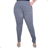 Calça Legging Plus Size Grossa Feminino Cintura Alta Bolso