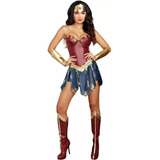 Disfraz De Cosplay De Wonder Woman Para Adulto, 6 Unidades