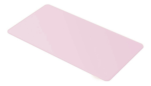 Desk Pad Grande Couro Rosa Clarinho Feltro Costurado Básico