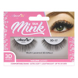 Pestañas Postizas Mink 3d Profesionales Naturales Amor Us Color 17 Espesor 10 Mm Largo 10 Mm Tipo De Curvatura D