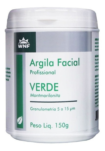 Argila Facial Verde Profissional Natural Wnf 150g