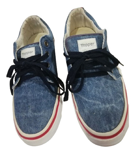 Zapatillas Topper Modelo Carson Denim Talle 37 Azul Jean 