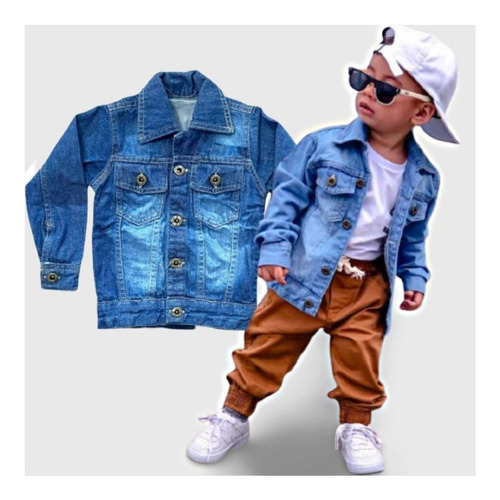 Casaco Blusa Jaqueta Jeans Infantil Menino Premium Masculina