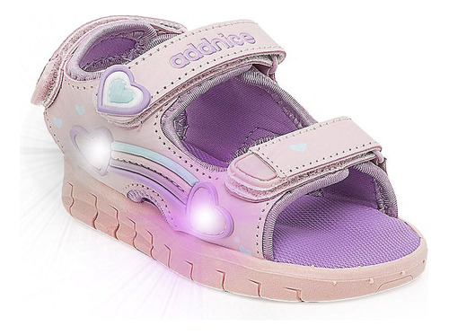 Sandalias Addnice Niñas Con Luces Corazon 22 Al 30