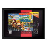 Quadro Capa Donkey Kong Country 3 Super Nintendo A3 33x45cm