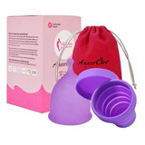 Copa Menstrual Certificada Fda 100 % Silicon Médico + Vaso