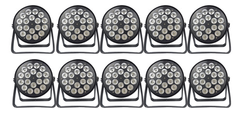 10 Par Led 18 Leds 15w Rgbw Quadriled Dmx Iluminacao Dj Show