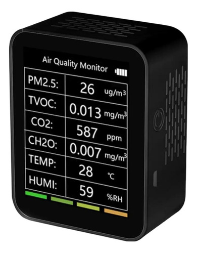 Medidor De Co2 Wifi, Mxscj-001, 1pza, Lcd, Negro, Temp 0°c A