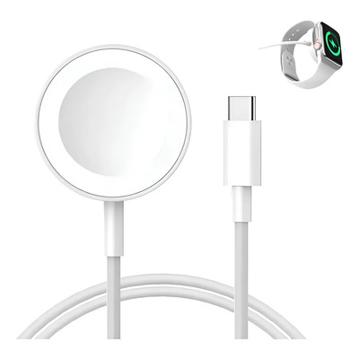Cargadores Usb Magnético Para Apple Watch Cable Carga Iwatch Blanco