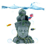 Kathson Acuario Buda Cabeza Estatua Decoración Betta Resina