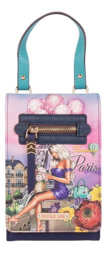 Bolsa Cruzada Nicole Lee Estampada Con Asa Ss22 Color Romance In Paris