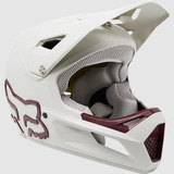 Casco Bicicleta Rampage Blanco/burdeo Fox Color Blanco Talla M