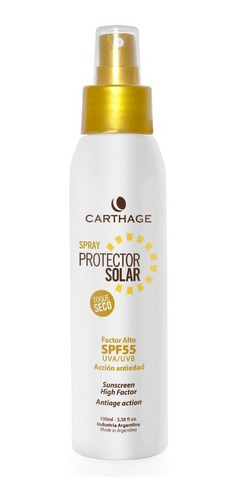 Carthage Protector Solar En Spray Toque Seco Spf 55 X 100 Ml