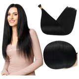 Extensiones Cabello Real 40gr 16in 50pz Negro Jet