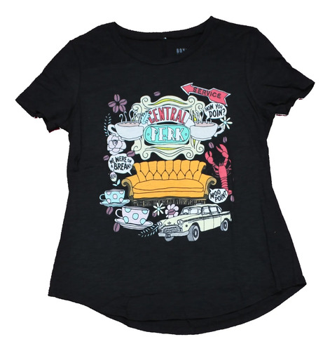 Camiseta Friends Juniors Central Perk Couch Cars Brea Para N