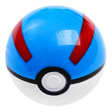 Pokebola 7cm - Para Figura Pokémon - Super Ball - Azul