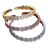 Bracelete Pulseira Feminina Folheada Ouro 18k Zircônia C279