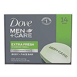Dove Men + Care Extra Dulce Bar Jabón, 14 Count (paquete De 