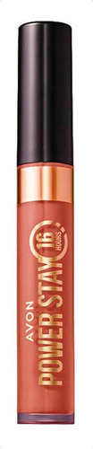 Avon Power Stay Batom Líquido Matte 16h Nude Queimado Acabamento Fosco