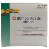 Toallitas Con Alcohol Bd Antiséptico 10 Cajas Con 100 Pzas 