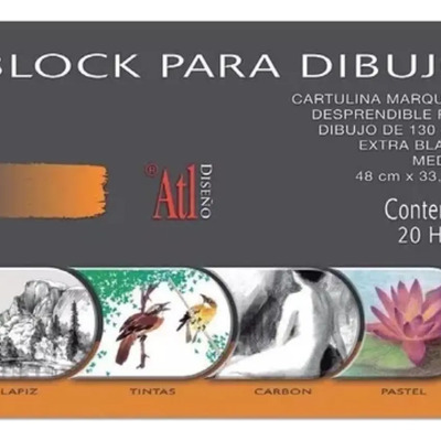 Block Dibujo ATL Sketchbook 130g 48x33cm Marquilla 20 Hojas | MercadoLibre