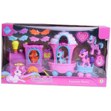 Pony Tren Expreso Con 4 Ponis Y Accesorios Dulce Poni 6915