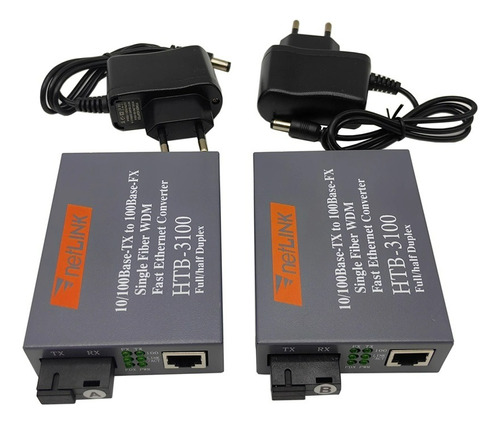 Transceptor Media Converter 10/100 Fibra Optica Half Mono