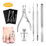 Kit De Removedor De Cutículas De Acero Inoxidable 6pcs Uñas